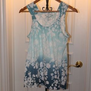 Cotton Ombre Blue Tank Shirt